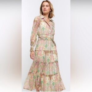 River Island Paisley print chiffon dress